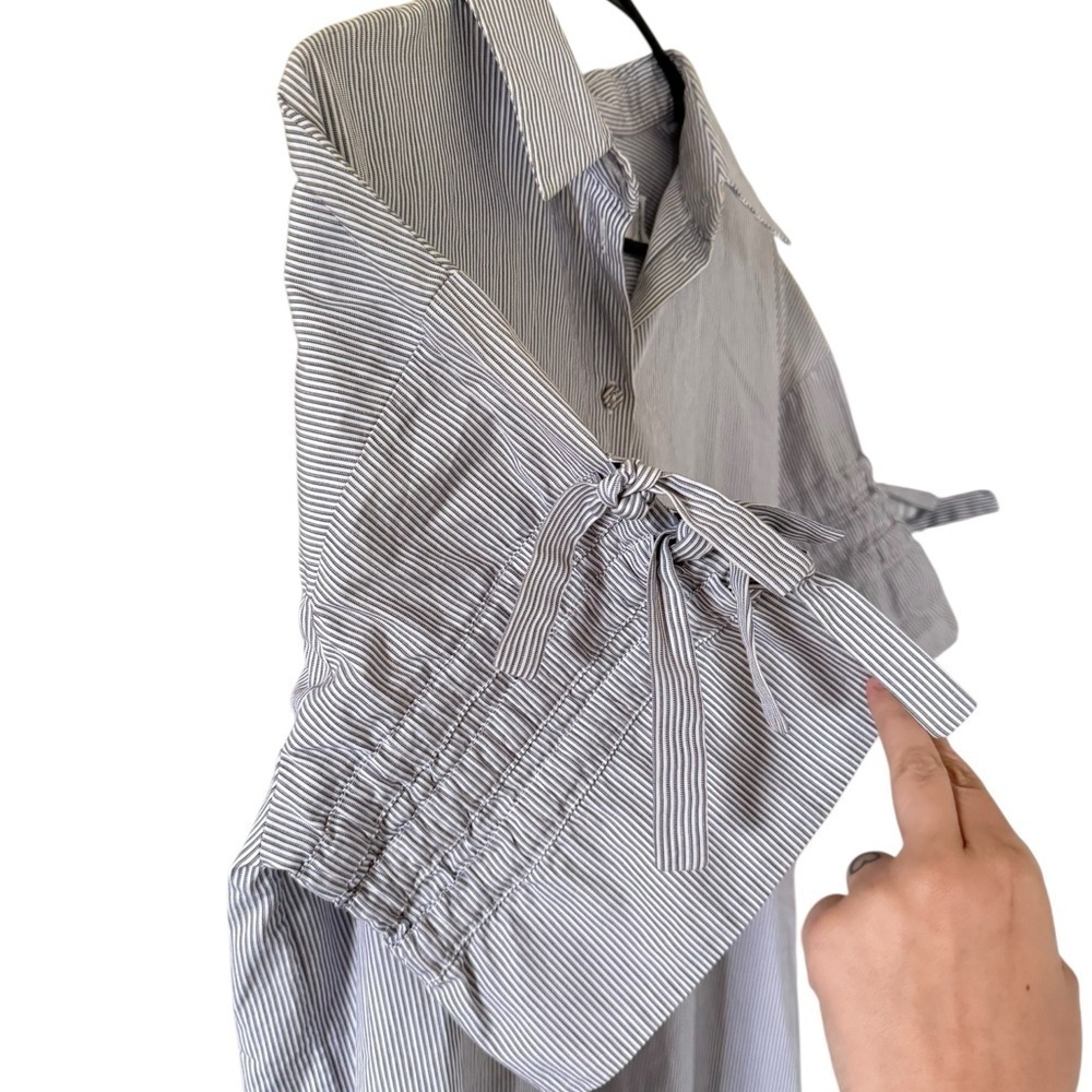 Victoria Beckham Striped Button Front Shirt Dress - Picture 4 of 8